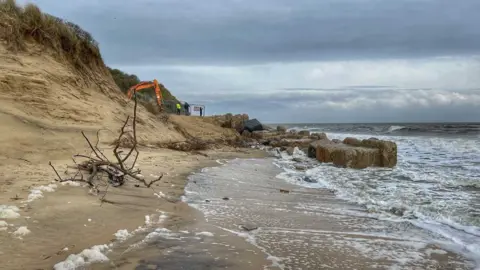 Martin Barber/BBC The gap at Hemsby