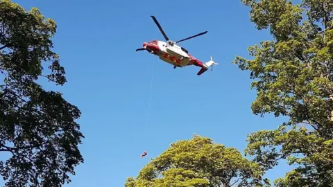 Scarborough and Ryedale Mountain Rescue Team Rescue operation at Thomason Foss