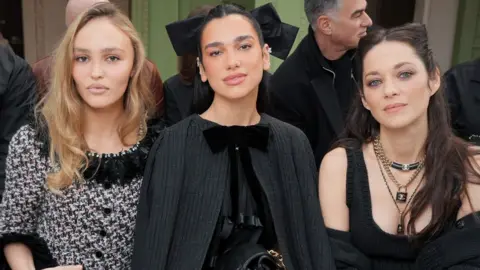 Getty Images Lily-Rose Depp, Dua Lipa, Marion Cotillard at the Chanel Haute Couture Spring/Summer 2025 fashion show