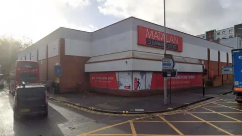 Google  The Matalan store on the corner of Church Gate and Vaughan Way