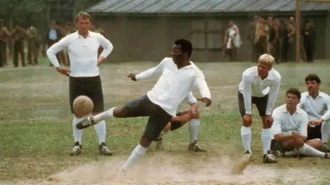 Alamy Pele in action in Escape to Victory