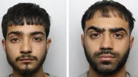 Police mugshots of Zulkernain and Armaan Ahmed