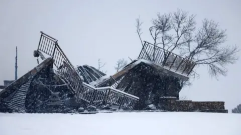 Reuters A burned out house buried under snow after a wildfire in Colorado
