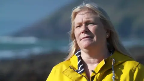 BBC Siobhan McClelland on a beach