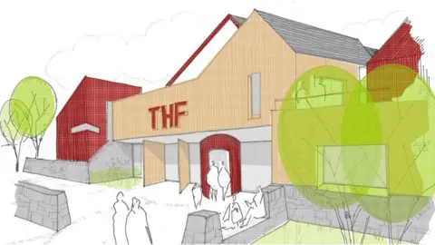 DARNTONB3/Ceredigion council Artist impression of possible improvements to the current Theatr Felinfach