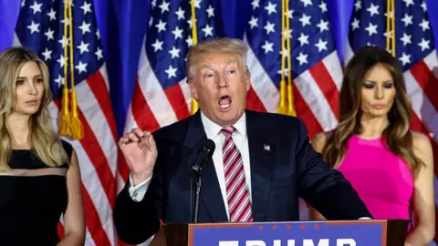 Getty Images Donald Trump gives a speech in New York in June 2016