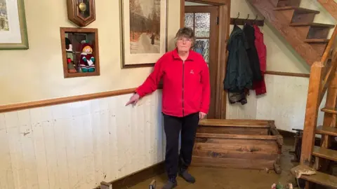 Rosemary's flood damaged home in Queen Camel