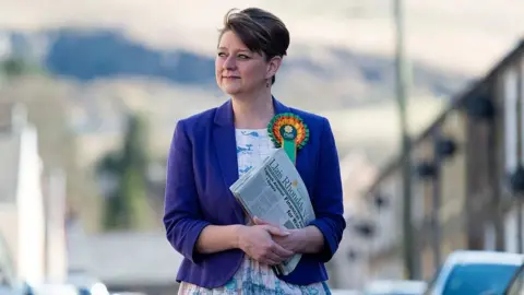 Getty Images Leanne Wood campaigning in Rhondda