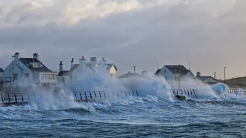 Getty Images Stormy weather in Wales