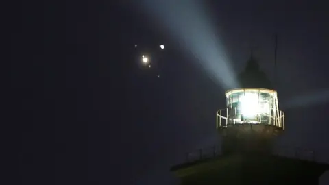 EPA View of the conjunction of Saturn and Jupiter in the sky over Santa Pola, Alicante, eastern Spain