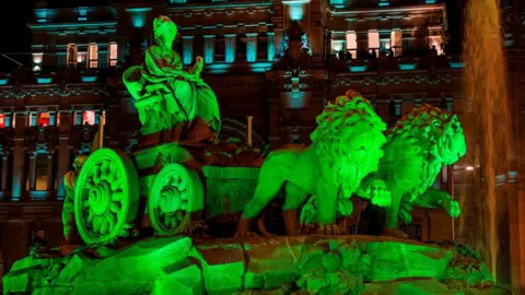 Global Greeening Tourism Ireland Madrid's Cibeles Fountain