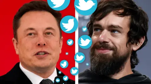 Getty/Reuters Elon Musk and Jack Dorsey