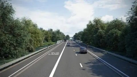 Oxfordshire County Council How the road might look once work's finished