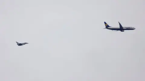 Andrew Longhurst Typhoon aircraft were scrambled to intercept a civilian aircraft