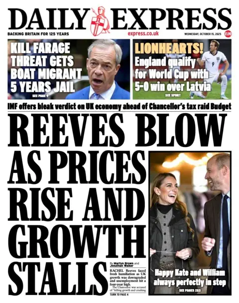  “Reeves blow as prices rise and growth stalls”.