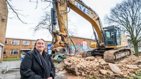 Oxford City Council Councillor Linda Smith, Cabinet Member for Housing, is pictured at the site