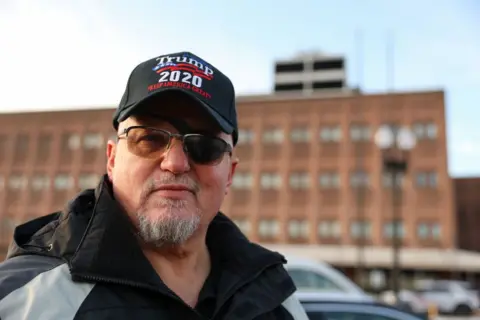 Getty Images Oath Keepers founder Stewart Rhodes after his release from prison