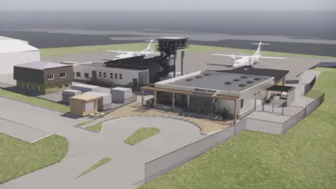 Aecom An artist's impression of the work planned for Alderney Airport