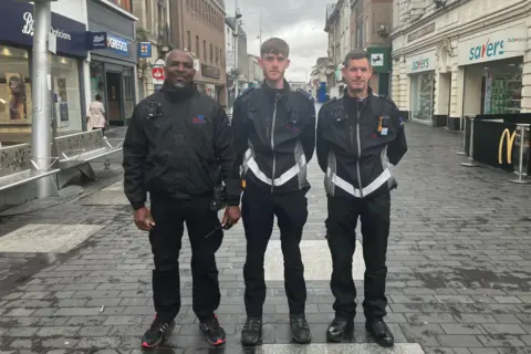 WISE enforcement team on patrol on the streets of Grimsby