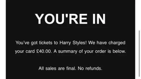 Ticketmaster email screenshot Ticketmaster email screenshot