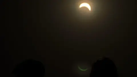 Kyle Shiels A close up of the partial eclipse viewed in MediaCity