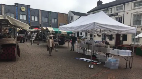 Stalls in the outdoor market