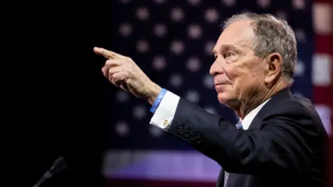 Getty Images Michael Bloomberg campaigns in Nashville, TN on 12 February 2020