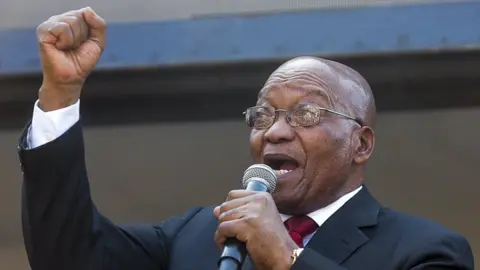 EPA Jacob Zuma outside court