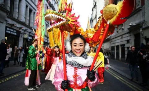 Getty Images Performer at London parade