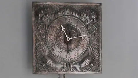 Dave Marshall Copper clock with cockerel design