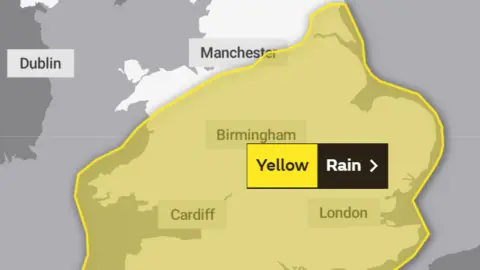 Met Office  Rain warning