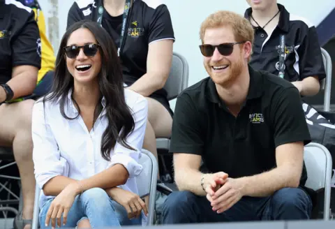 Chris Jackson Prince Harry and Meghan Markle in Toronto in 2017