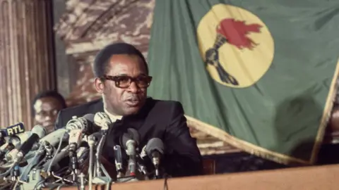 Getty Images 6th May 1978: President Mobutu Sese Seko of the Democratic Republic of the Congo, formerly Zaire, during an official visit to Paris.