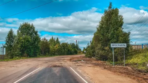 Maxim Malkin/VK Unfinished road at Yaroslavl, Russia, August 2019