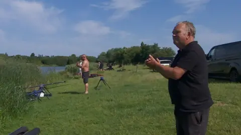 Ian Coates fishing friends