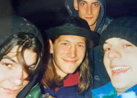 Martin Martin (far right) and friends