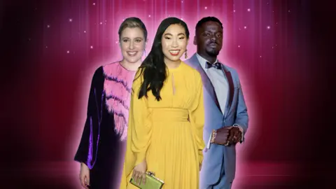 Greta Gerwig, Awkwafina & Daniel Kaluuya