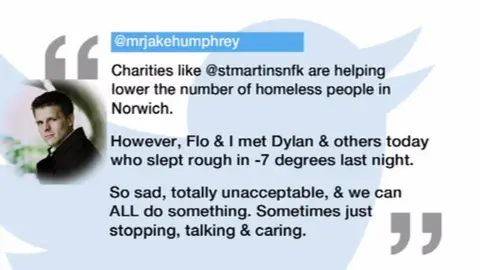 Jake Humphrey a tweet from Jake Humphrey