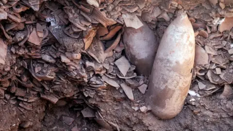 Reuters Fragments of pots found at the Yavne site