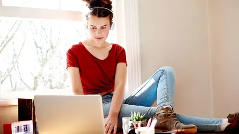 Getty Images Revising with laptop