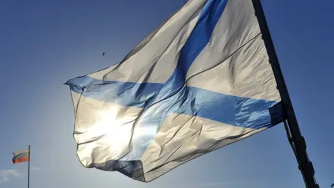 Getty Images Russian Navy flag in Severomorsk. File photo