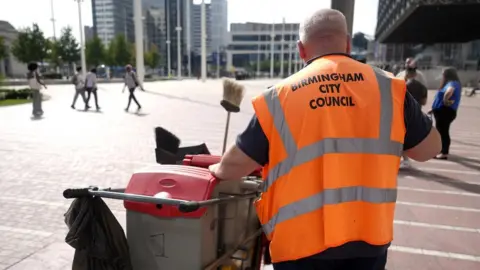 Getty Images A Birmingham City Council refuse worker