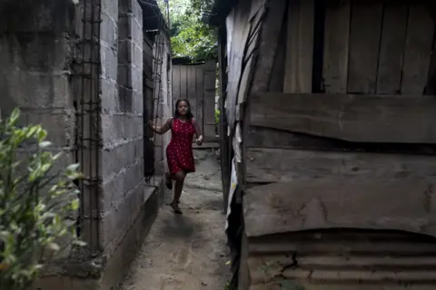 Encarni Pindado Nahín outside her home