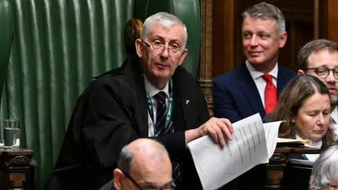 HOUSE OF COMMONS/Reuters Sir Lindsay in the speaker's chair