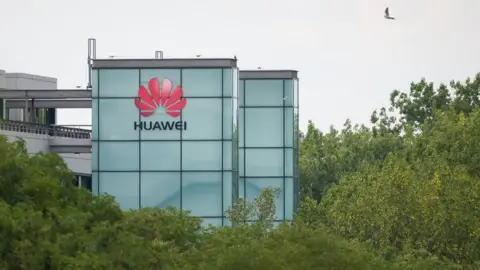 Getty Images A general view of Huawei's UK headquarters in Reading, England