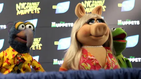 Gonzo, Miss Piggy and Kermit from the Muppets