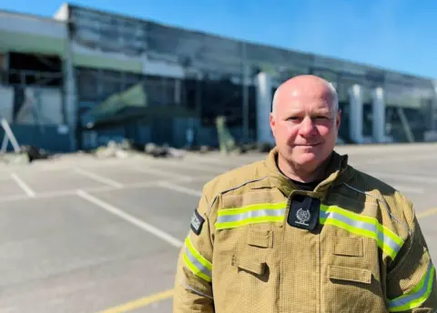 Firefighter Matt Mason, area commander