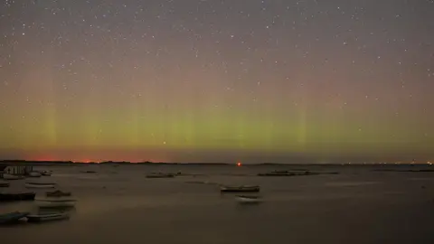 James Rowley-Hill Northern lights at Morston Quay in Norfolk