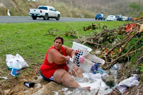 Getty Images Washing up in Puerto Rico