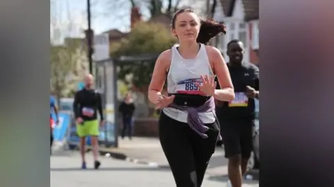 Emma Noyces Emma Noyces running a marathon